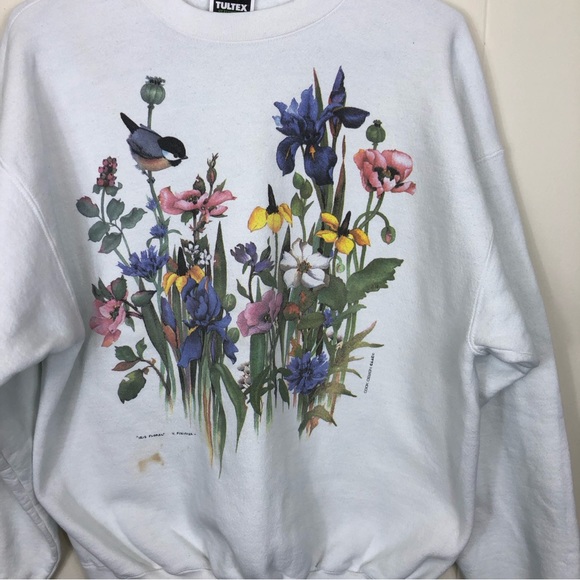 Vintage 90s Tultex Heavyweight Cotton Crewneck Sz M - Picture 3 of 11